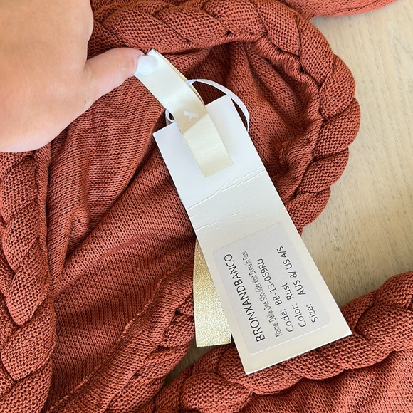 Bronx and Banco x Revolve Dalia one shoulder knit dress in rust - Picture 3 of 5